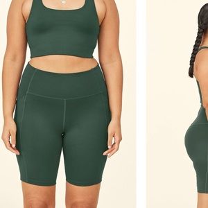 Girlfriend Collective Moss High-Rise Pocket Bike Short